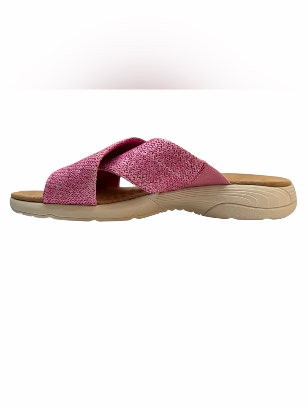 Easy Spirit Taite 2 Pink Woven Comfort Slide Sandals 7.5N _ NWOT - Picture 2 of 8